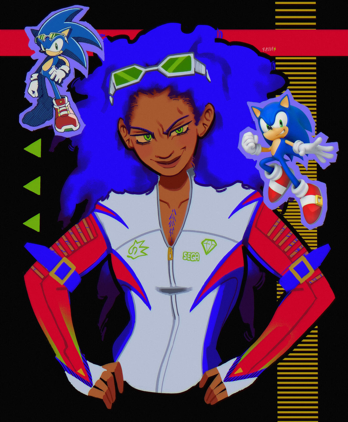Sonic the Hedgehog as a Black woman (Apr 2026)