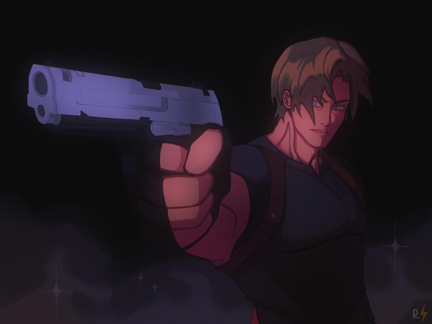 Illustration of Leon Kennedy as depicted in "Resident Evil 4 Remake" (May 2023)