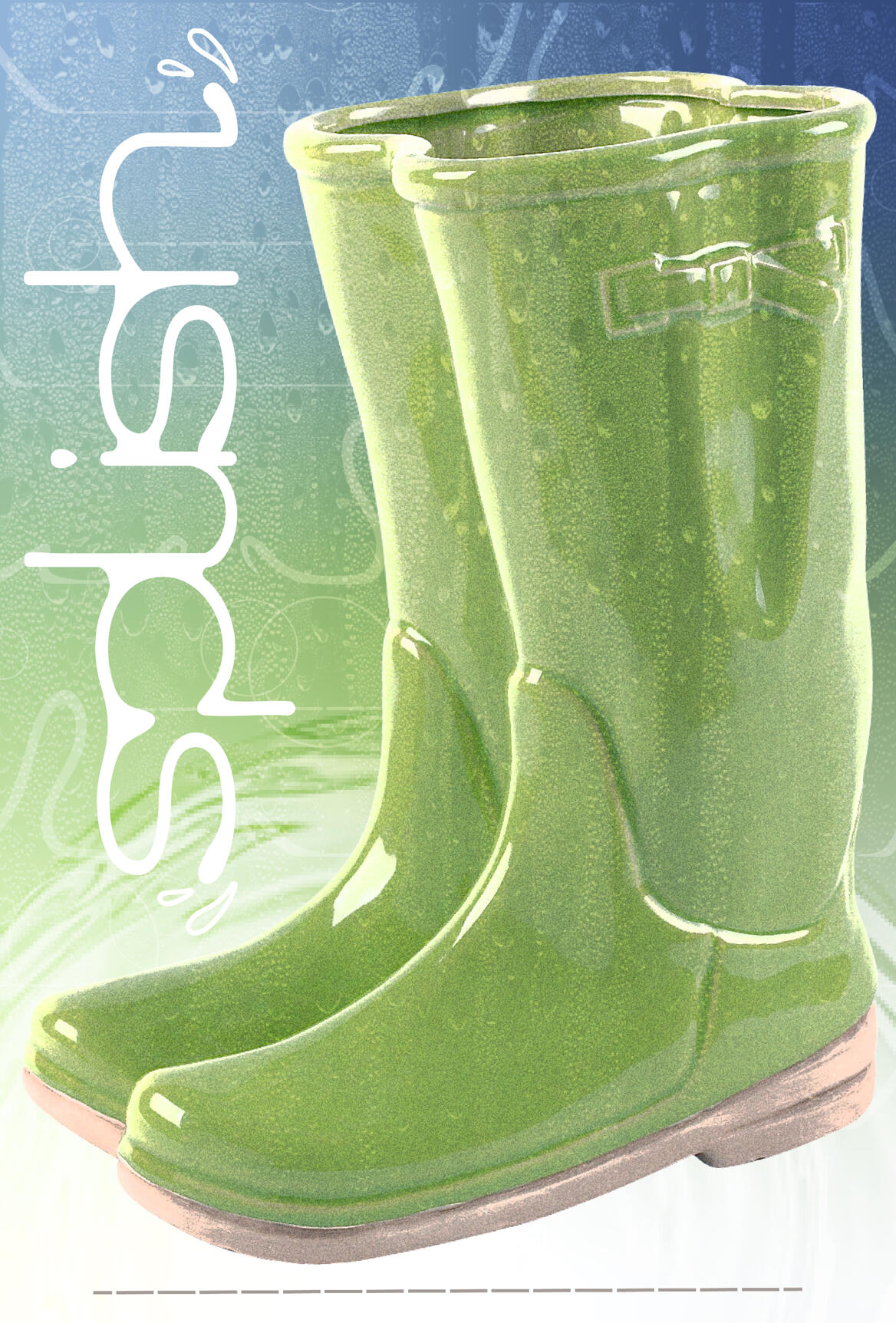 Branding concept for a fashionable and nostalgic rainboot/wear brand, splish (Oct 2025)