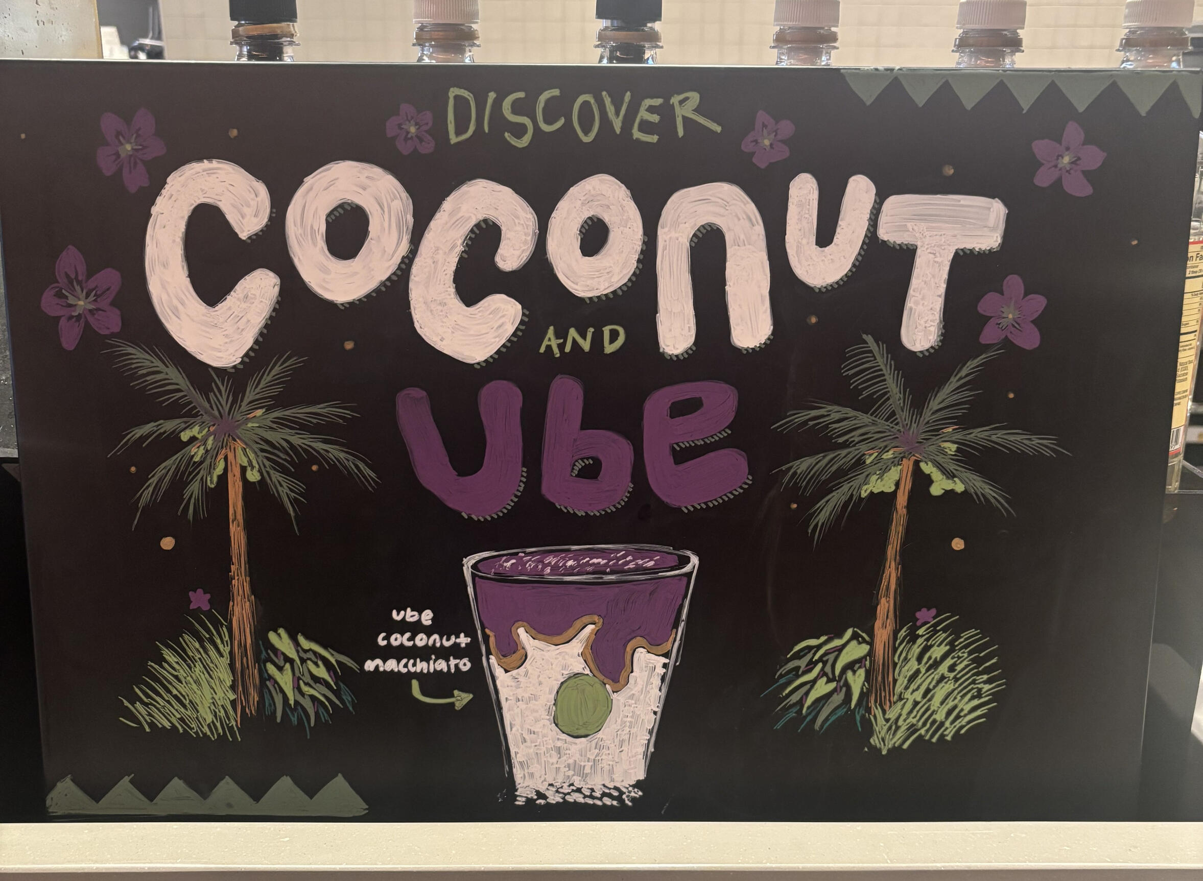 Drawn advertisement for local Starbucks location, for its first Spring Launch (March 2026)