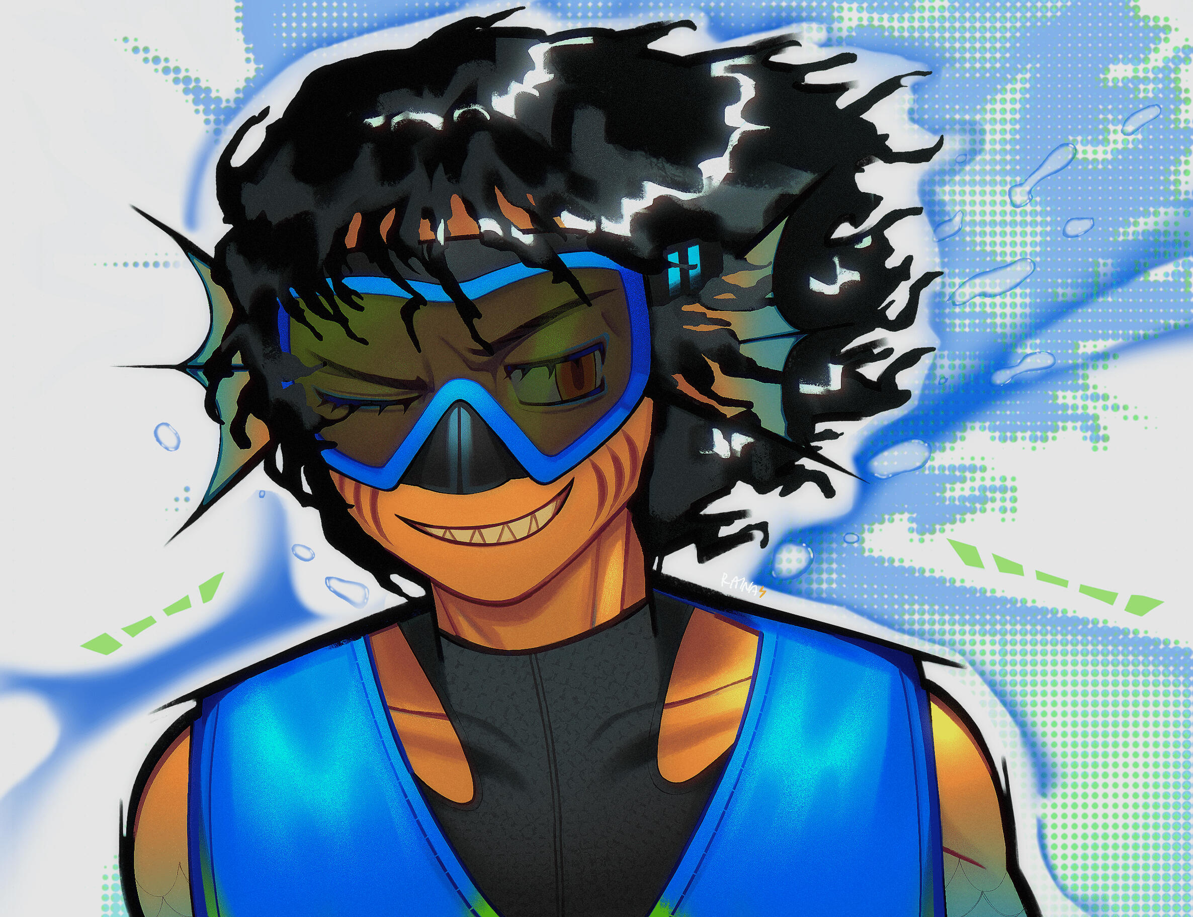Illustration of my original character Hook (Nov 2024)