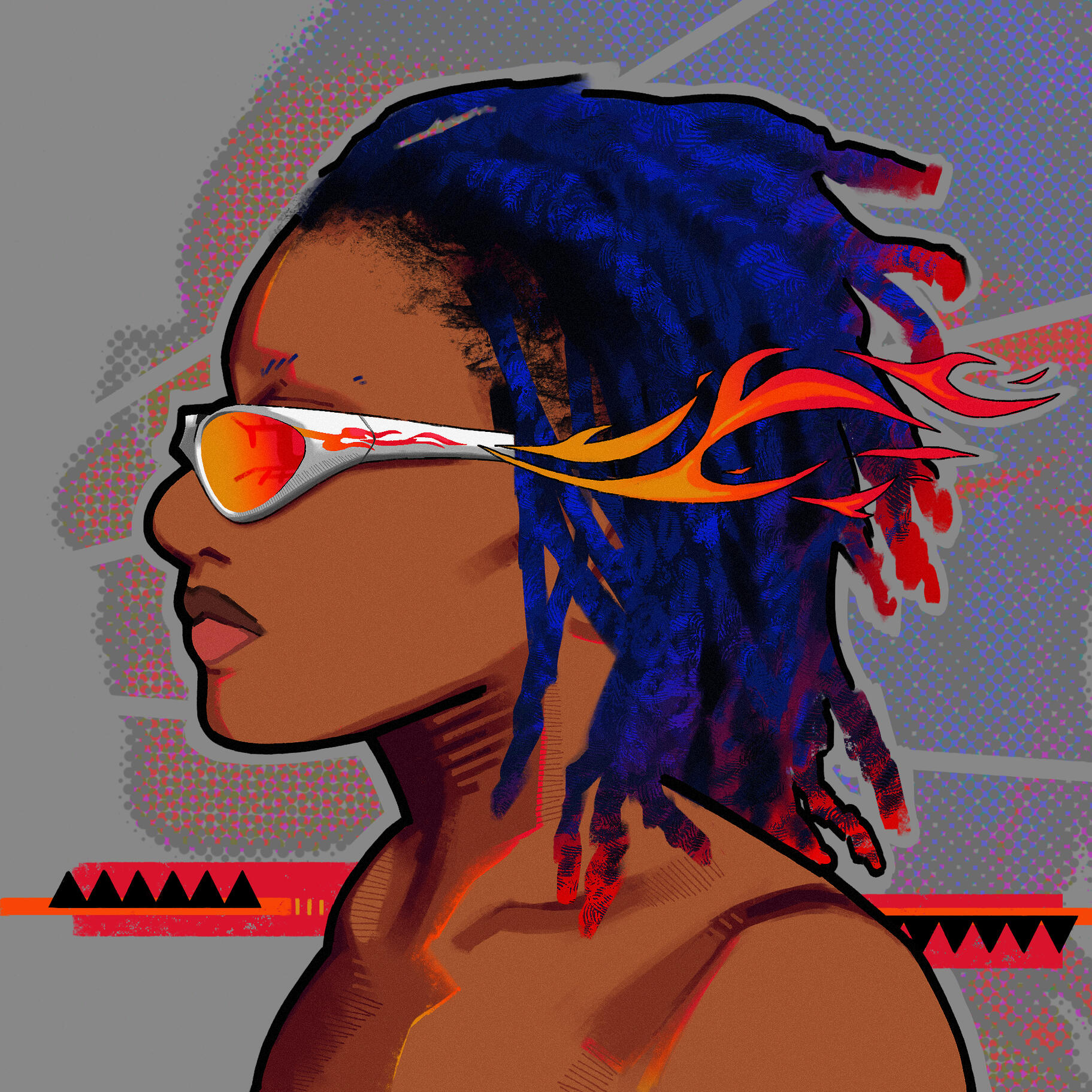 Stylized self-portrait (Feb 2026)