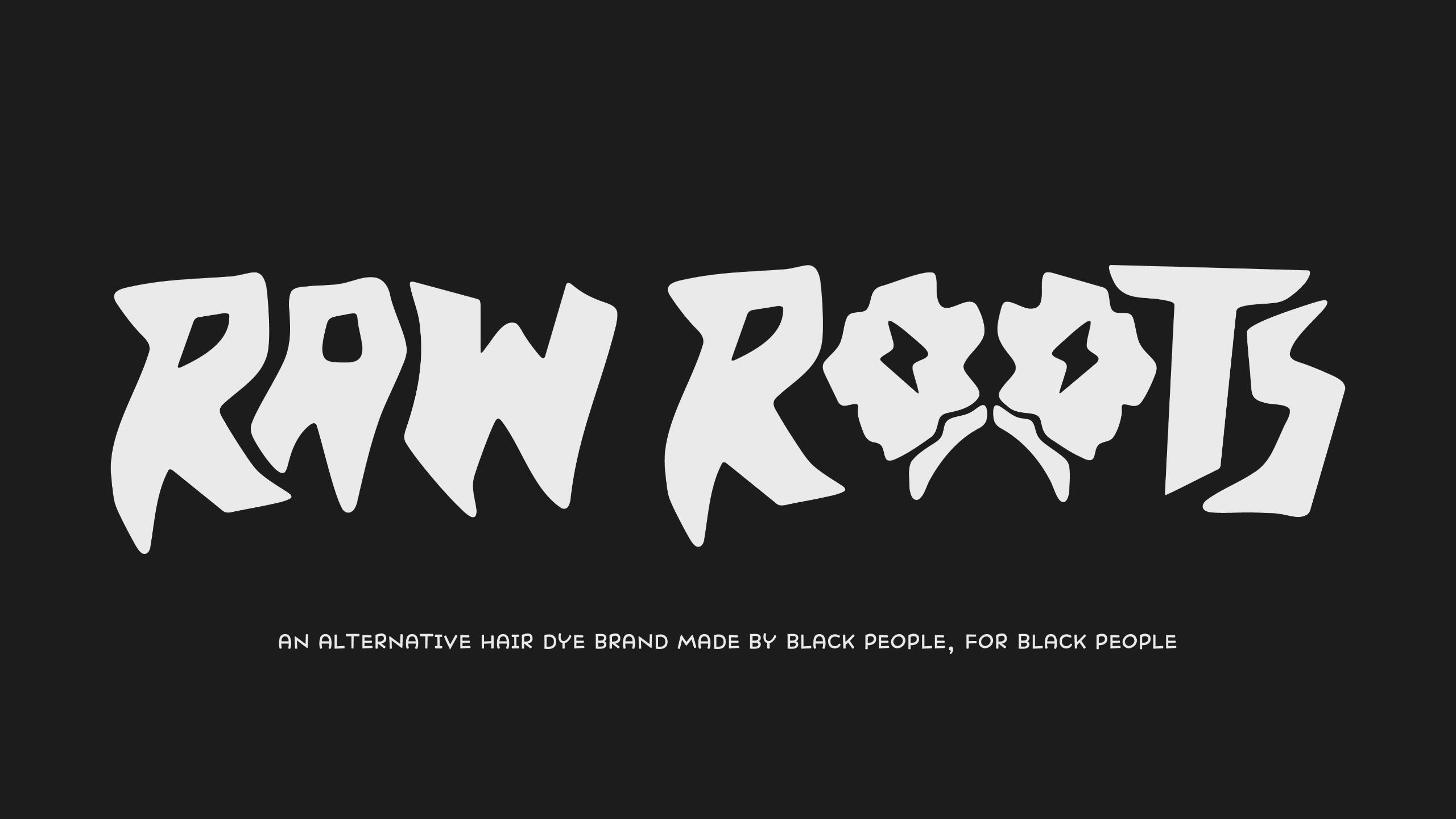 Branding concept for a Black-owned alternative hair dye brand, Raw Roots (Sep 2025)