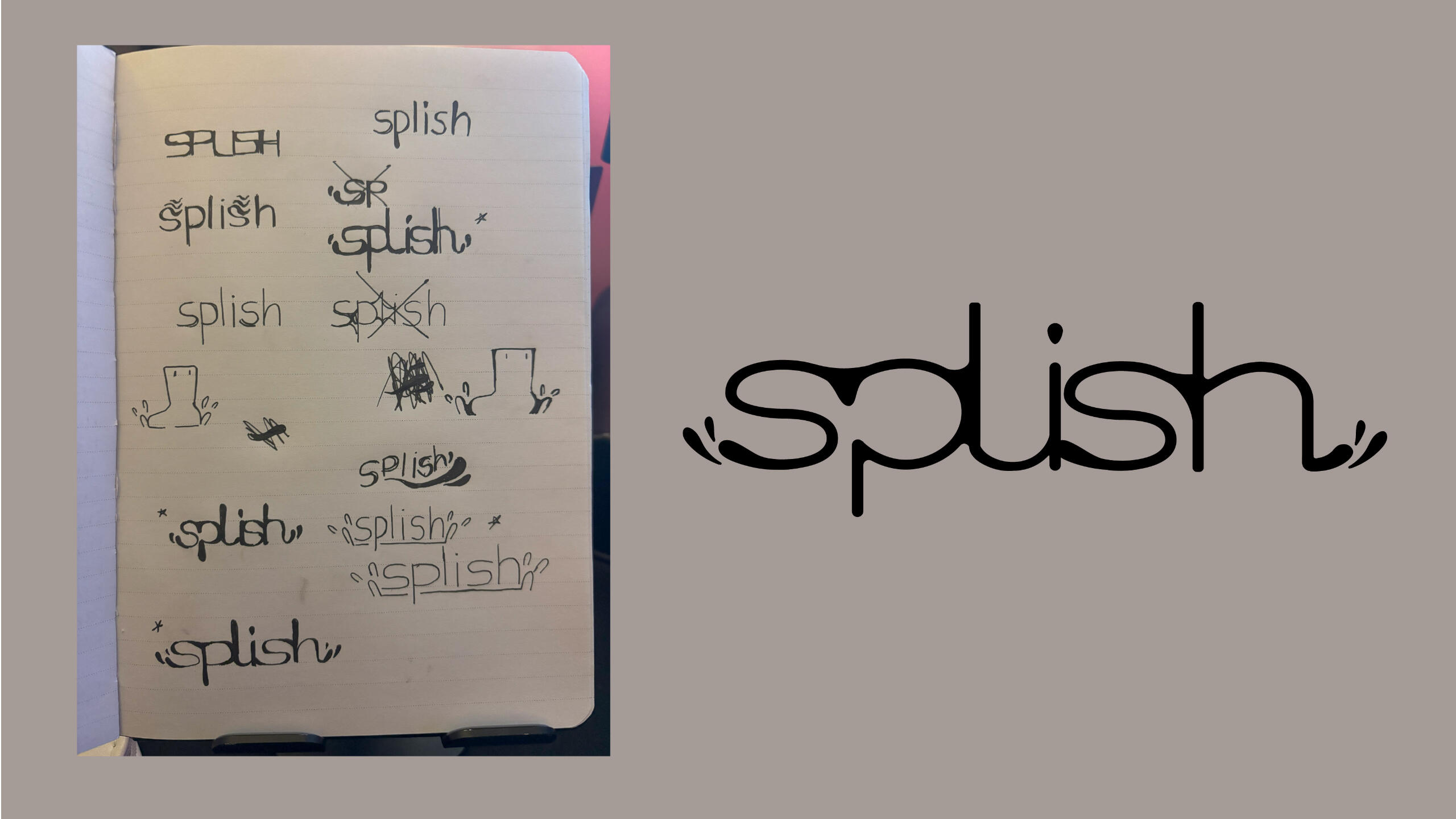 Branding concept for a fashionable and nostalgic rainboot/wear brand, splish (Oct 2025)
